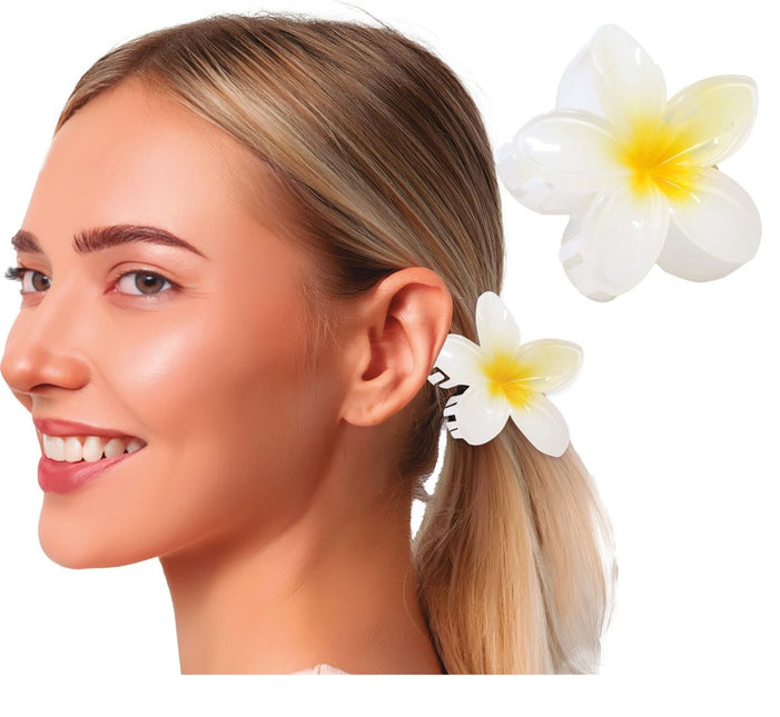 Bloem Haarclip Wit van Fiestas Guirca koop je bij Partywinkel