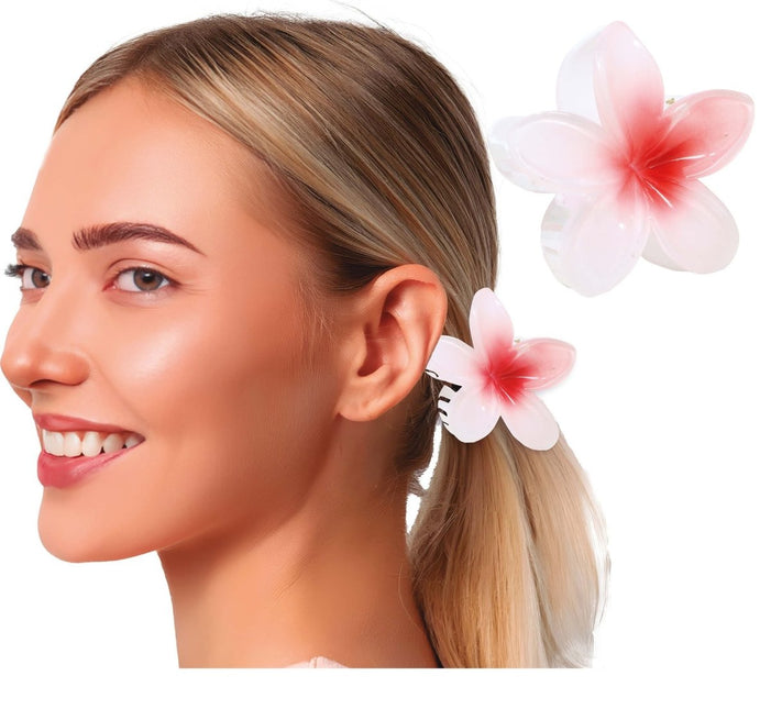 Bloem Haarclip Wit Rood van Fiestas Guirca koop je bij Partywinkel