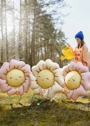 Bloem Helium Ballon Roze Leeg 1,4m van Partydeco koop je bij Partywinkel