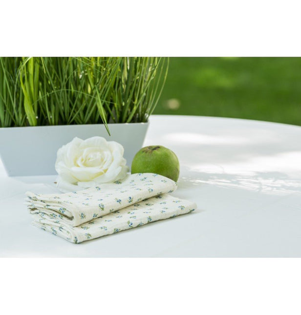 Bloemen Servetten Katoen 40cm 4st van CHAKS koop je bij Partywinkel