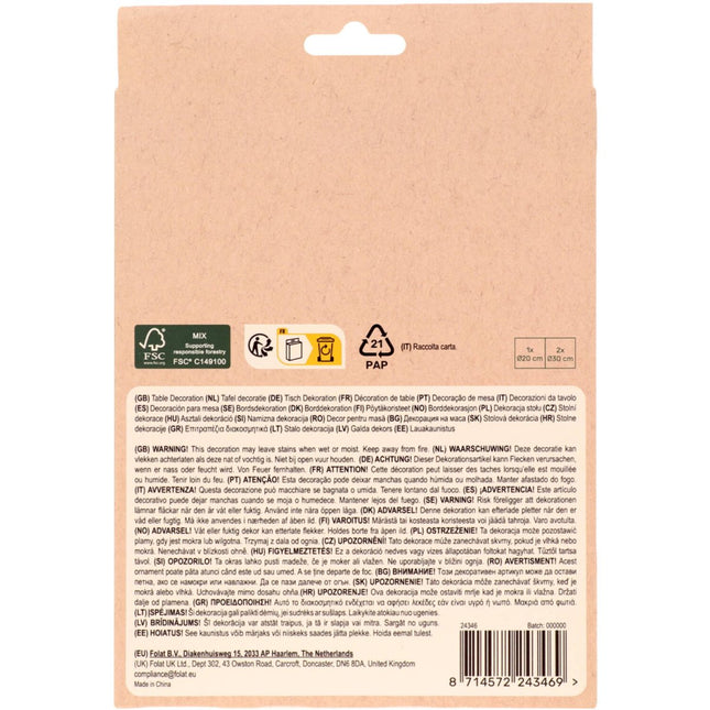 Bloemen Tafeldecoratie Groen 30cm 3st van Folat koop je bij Partywinkel