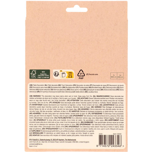 Bloemen Tafeldecoratie Oranje 30cm 3st van Folat koop je bij Partywinkel