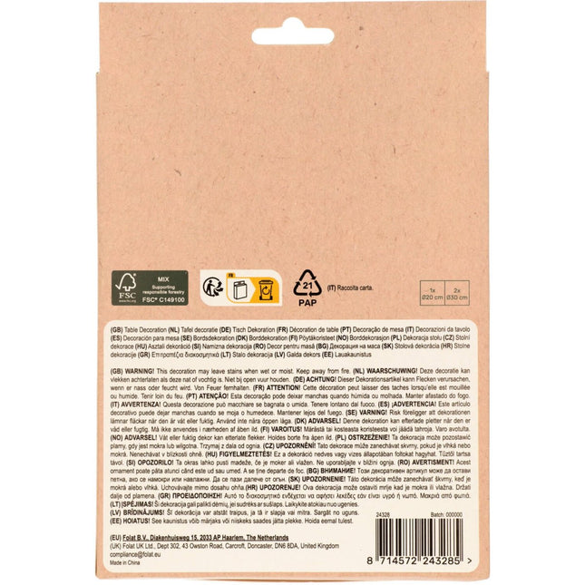 Bloemen Tafeldecoratie Pastel 30cm 3st van Folat koop je bij Partywinkel