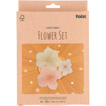 Bloemen Tafeldecoratie Pastel 30cm 3st van Folat koop je bij Partywinkel