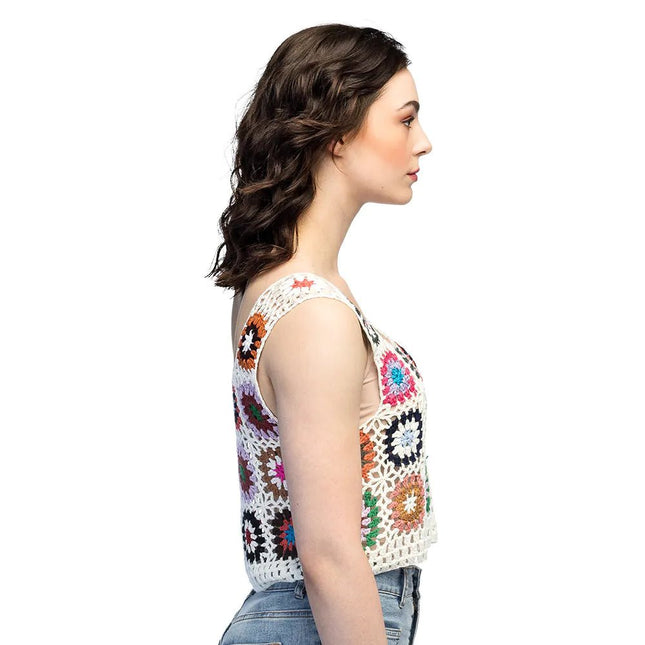 Bloemen Top Dames Gehaakt van Boland koop je bij Partywinkel