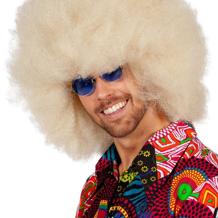 Blonde Pruik Afro van Wilbers & Wilbers koop je bij Partywinkel
