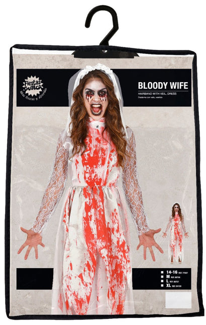 Rood Witte Jurk Meisje Bloody 2 delig van Fiestas Guirca koop je bij Partywinkel