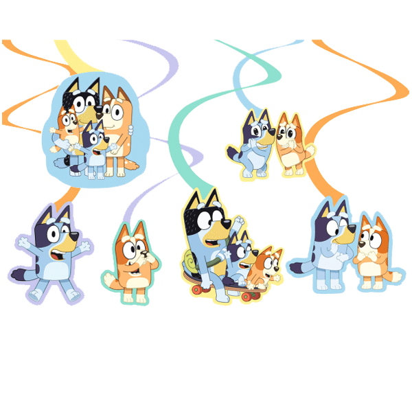Bluey Hangdecoratie 6st van Riethmueller koop je bij Partywinkel