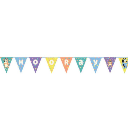 BLUEY HOORAY PPR FLG BNNR 6FT van Unique koop je bij Partywinkel