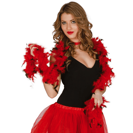 Boa Zwart Rood 40gr 1,8m van Fiestas Guirca koop je bij Partywinkel