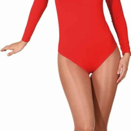 Bodysuit Rood Dames van Orlob koop je bij Partywinkel