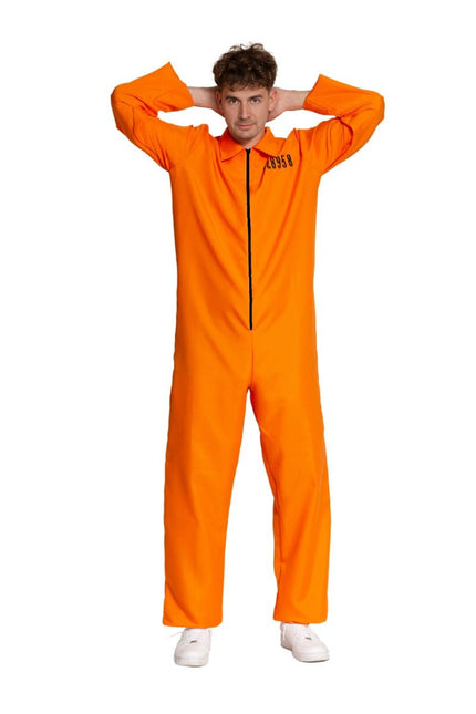 Boef Jumpsuit Oranje van Partychimp koop je bij Partywinkel