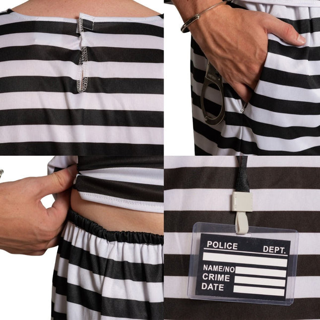 Boevenpak Zwart Wit 5 delig van PartyXclusive koop je bij Partywinkel