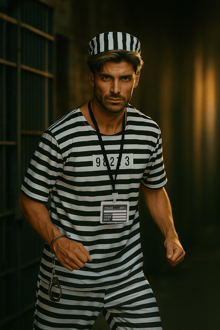 Boevenpak Zwart Wit 5 delig van PartyXclusive koop je bij Partywinkel