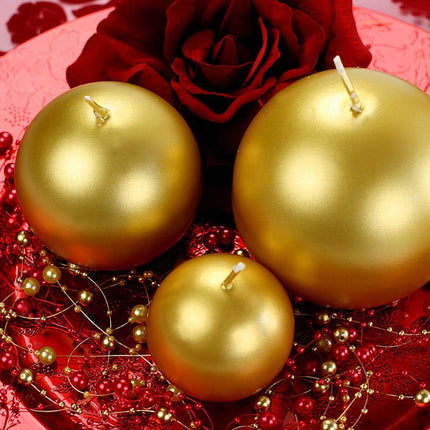 Bolkaarsen Goud Metallic 6cm 10st van Partydeco koop je bij Partywinkel