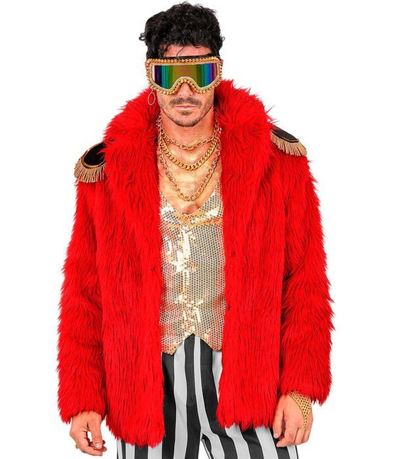 Bontjas Pluche Rood van Widmann koop je bij Partywinkel