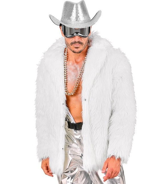 Bontjas Pluche Wit van Widmann koop je bij Partywinkel