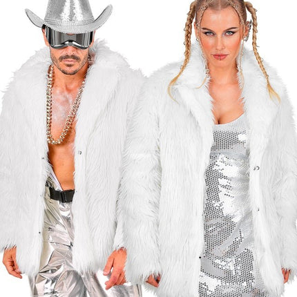 Bontjas Pluche Wit van Widmann koop je bij Partywinkel