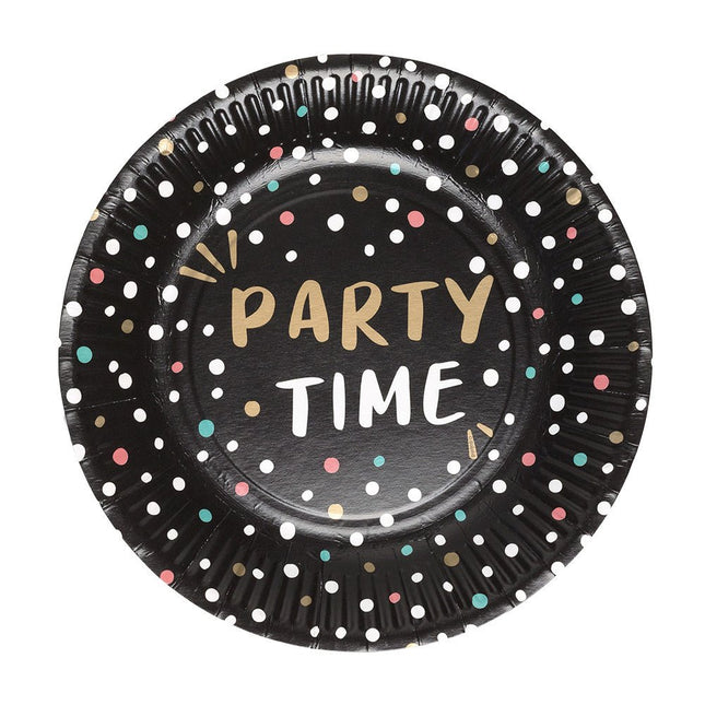 Borden Party Time Papier 23cm 8st van Boland koop je bij Partywinkel