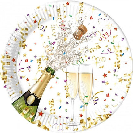 Borden Sparkling Celebration 23cm 8st van Procos koop je bij Partywinkel