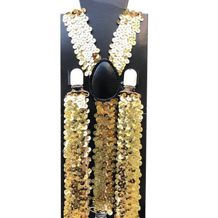 Bretels Paillet Goud - Breedte 2,5 cm van Partychimp koop je bij Partywinkel