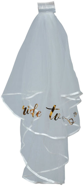 Bride To Be Sluier 70cm van Fiestas Guirca koop je bij Partywinkel