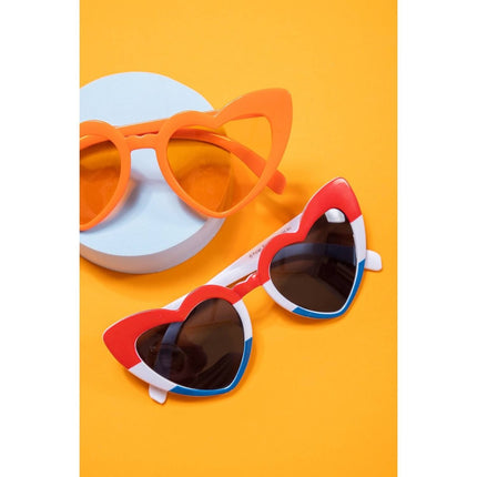 Bril - Hart - RoodWitBlauw van Folat koop je bij Partywinkel