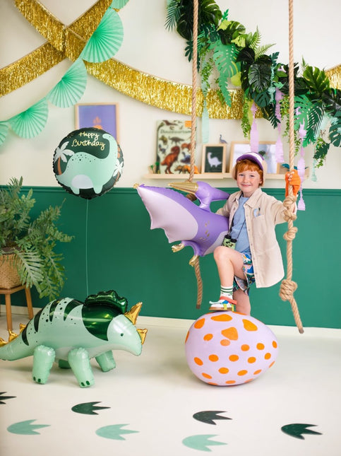 Brontosaurus folieballon, 35x35 cm, mix van Partydeco koop je bij Partywinkel