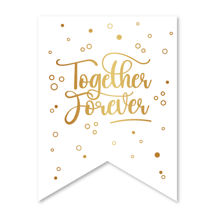 Bruiloft Banner Together Forever 6m van WeFiesta koop je bij Partywinkel