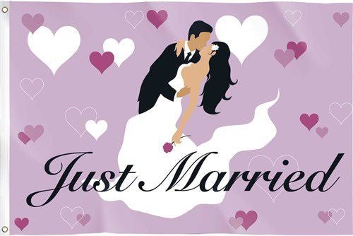 Bruiloft Gevelvlag 90cm van Haza Witbaard koop je bij Partywinkel