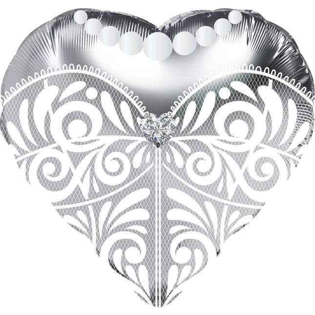 Bruiloft Helium Ballon Jurk Leeg 45cm van Folat koop je bij Partywinkel