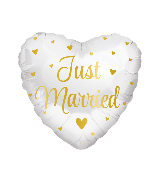 Bruiloft Helium Ballon Just Married Leeg 45cm van Paper Dreams koop je bij Partywinkel