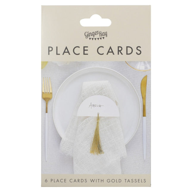 Bruiloft Naamkaartjes 6st van Ginger Ray koop je bij Partywinkel