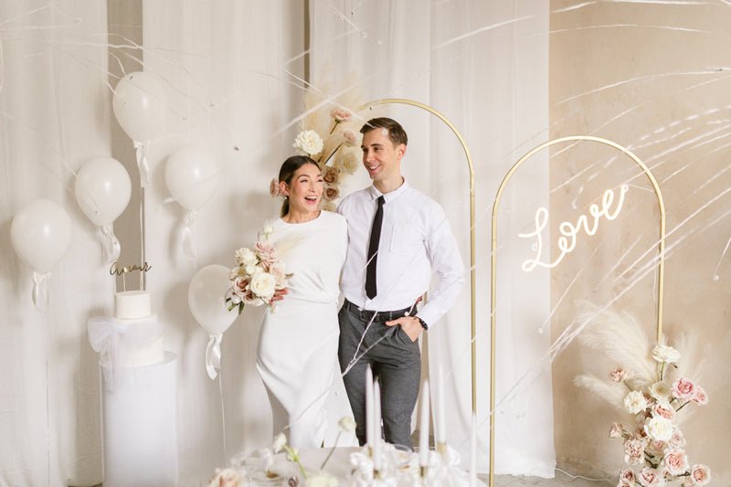 Bruiloft Slinger Wit 7,5cm van Partydeco koop je bij Partywinkel