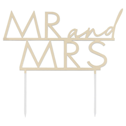 Bruiloft Taarttopper Mr & Mrs van Ginger Ray koop je bij Partywinkel