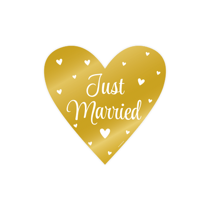 Bruiloft Wanddecoratie Just Married 25cm 3 delig van Paper Dreams koop je bij Partywinkel