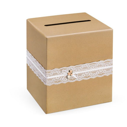 Bruine Enveloppendoos Kant 24cm van Partydeco koop je bij Partywinkel