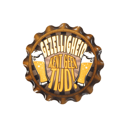 Bruine Onderzetters Gezelligheid 11cm van Paper Dreams koop je bij Partywinkel