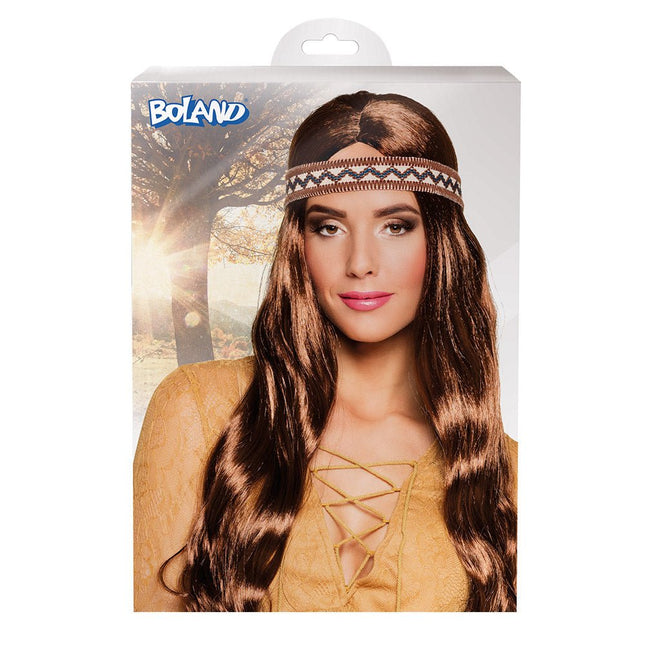 Bruine Pruik Harmony Met Hoofdband van Boland koop je bij Partywinkel