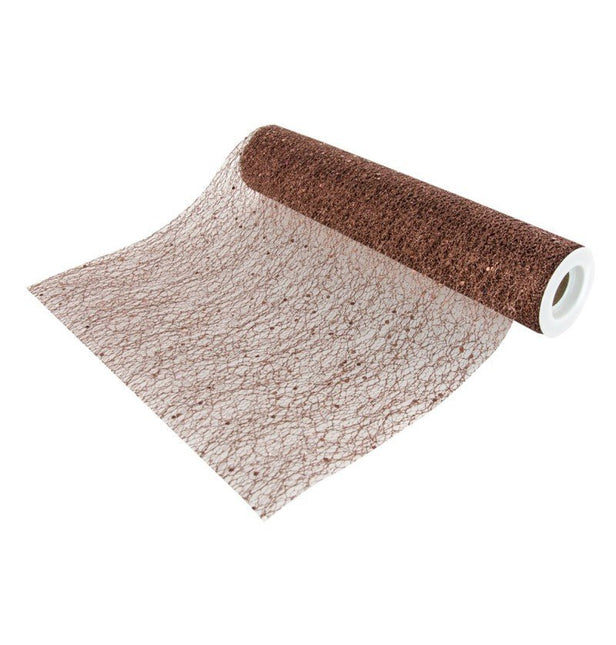 Bruine Tafelloper Glitter 5m van CHAKS koop je bij Partywinkel