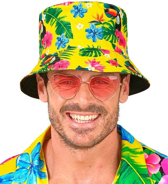 Bucket Hat Zomer Party Geel van Widmann koop je bij Partywinkel