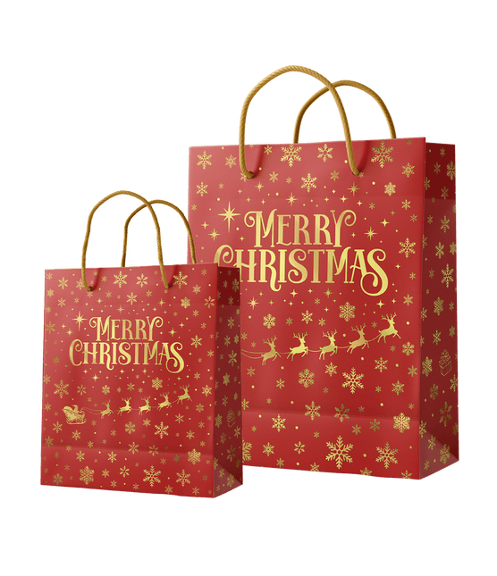 Cadeautas L - Merry Christmas Rood van Paper Dreams koop je bij Partywinkel