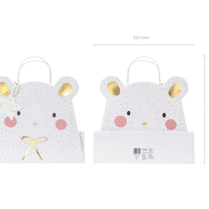 Cadeautasje Ijsbeer 31,5cm van Partydeco koop je bij Partywinkel