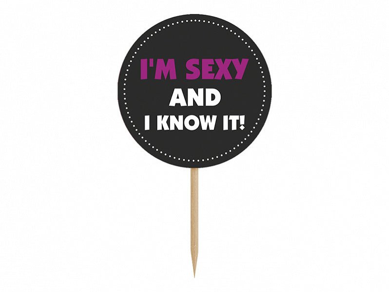 Caketopper 30Th Birthday 9,2cm 6st van Partydeco koop je bij Partywinkel