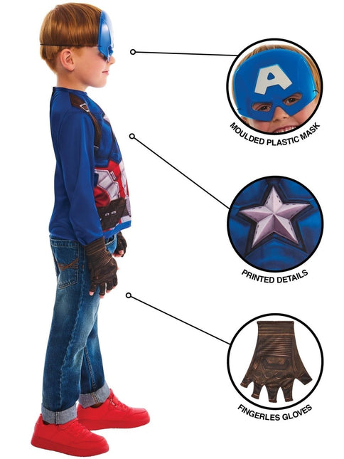 Captain America Kostuum Kind van Rubies koop je bij Partywinkel