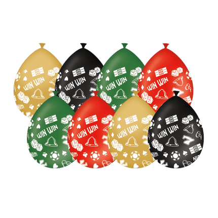 Casino Ballonnen 30cm 8st van Paper Dreams koop je bij Partywinkel