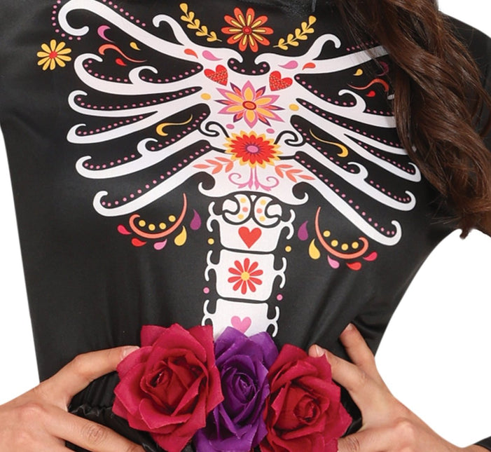 Dia De Los Muertos Jurk Gekleurd Dames van Fiestas Guirca koop je bij Partywinkel
