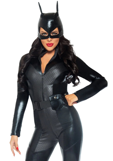 Catwoman Catsuit Zwart Dames Crime Fighter Leg Avenue van Leg Avenue koop je bij Partywinkel