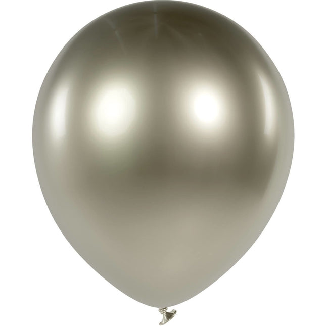 Champagne Gouden Ballonnen Chroom 33cm 50st van Folat koop je bij Partywinkel