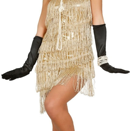 Charleston Jurk Goud Dames van Fiestas Guirca koop je bij Partywinkel